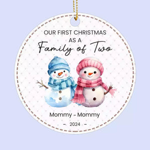 Family Grows With A New Arrival - Family Personalized Custom Leather Ornament - Christmas Gift For Family Members, Baby Kids, Newborn Baby