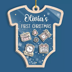 Premier Noël - Décoration de sapin de Noël personnalisée à 3 étages - Cadeau de Noël pour bébé, enfant et nouveau-né