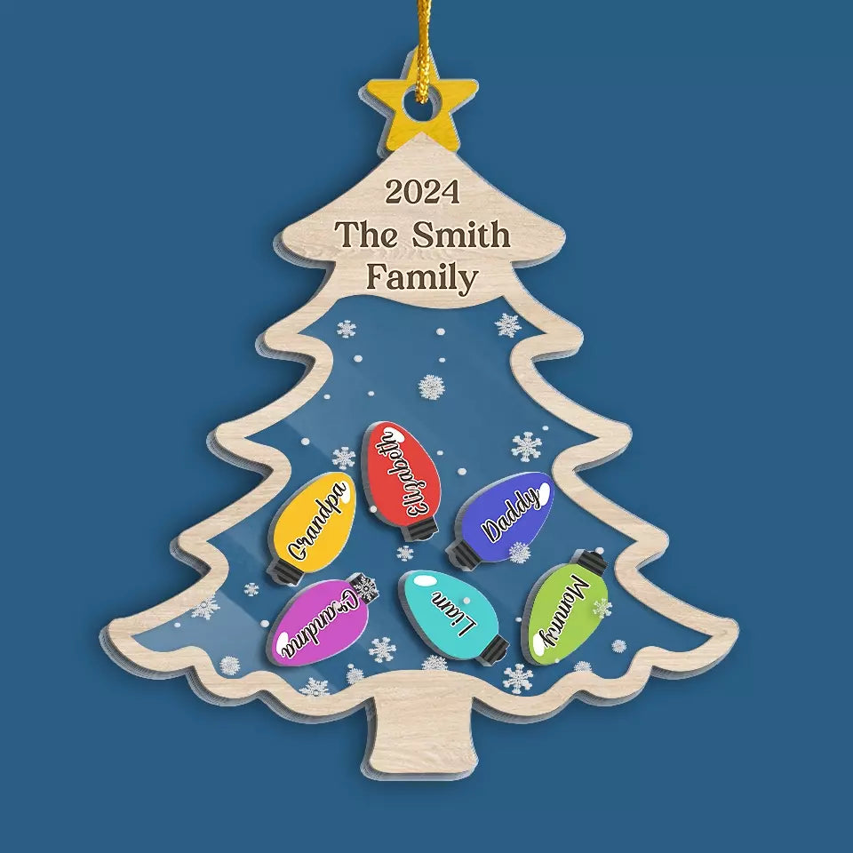 Se balancer autour du sapin de Noël - Décoration de Noël personnalisée à 3 étages - Cadeau de Noël pour les membres de la famille