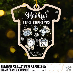 Premier Noël - Décoration de sapin de Noël personnalisée à 3 étages - Cadeau de Noël pour bébé, enfant et nouveau-né