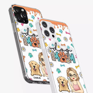 L'amour entre un chien et sa maman est indestructible - Coque de téléphone transparente personnalisée avec effet gonflable 3D - Cadeau pour les propriétaires et les amoureux des animaux