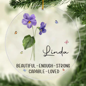 Les amis sont comme des fleurs, ils illuminent votre journée - Décoration personnalisée Bestie - Forme personnalisée en acrylique - Cadeau de Noël pour meilleures amies, BFF, sœurs
