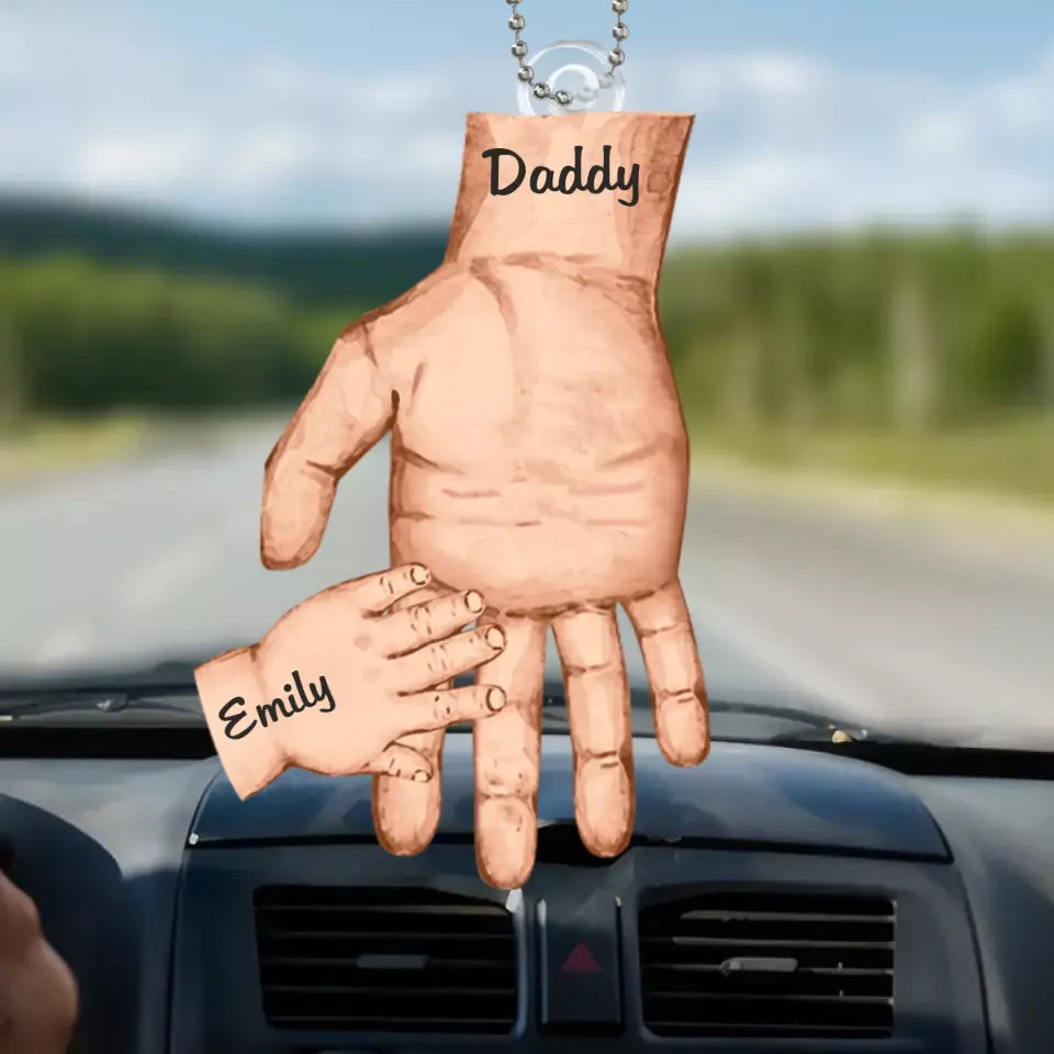 Le pouvoir d'un père dans la vie d'un enfant est incomparable - Décoration de voiture personnalisée pour la famille - Forme personnalisée en acrylique - Cadeau pour papa, grand-père