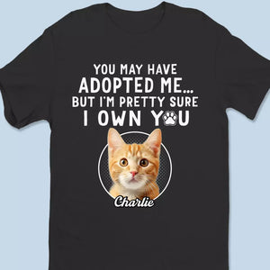 T-shirt, sweat à capuche et sweat-shirt unisexe personnalisé avec photo « Je suis sûr que tu m'appartiens » pour chien et chat - Cadeau pour les propriétaires et les amoureux des animaux