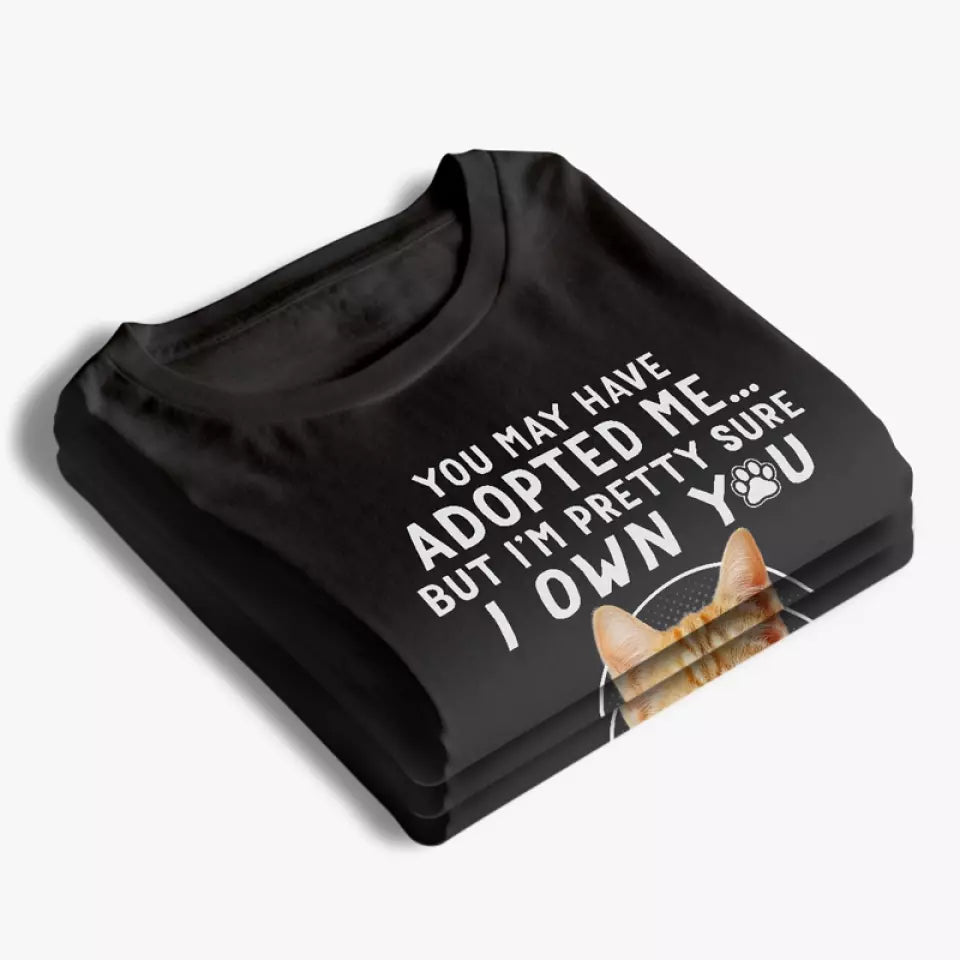 T-shirt, sweat à capuche et sweat-shirt unisexe personnalisé avec photo « Je suis sûr que tu m'appartiens » pour chien et chat - Cadeau pour les propriétaires et les amoureux des animaux