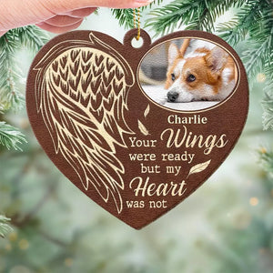Photo personnalisée gravée à jamais, ne se décolore jamais - Ornement commémoratif en cuir personnalisé - Cadeau de Noël, cadeau de condoléances pour les propriétaires d'animaux et les amoureux des animaux