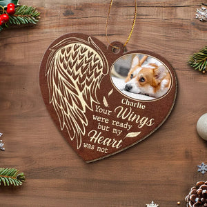 Photo personnalisée gravée à jamais, ne se décolore jamais - Ornement commémoratif en cuir personnalisé - Cadeau de Noël, cadeau de condoléances pour les propriétaires d'animaux et les amoureux des animaux
