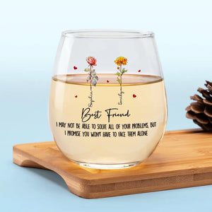 Ce qui compte dans notre vie - Verre à vin personnalisé Bestie - Cadeau pour meilleures amies, meilleures amies, sœurs