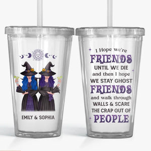 Nous sommes des sorcières élégantes et impertinentes - Gobelet en acrylique transparent personnalisé Bestie - Cadeau d'Halloween pour meilleures amies, meilleures amies, sœurs