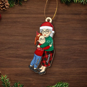 Meilleure grand-mère de tous les temps - Décoration de Noël personnalisée en cuir pour grand-mère