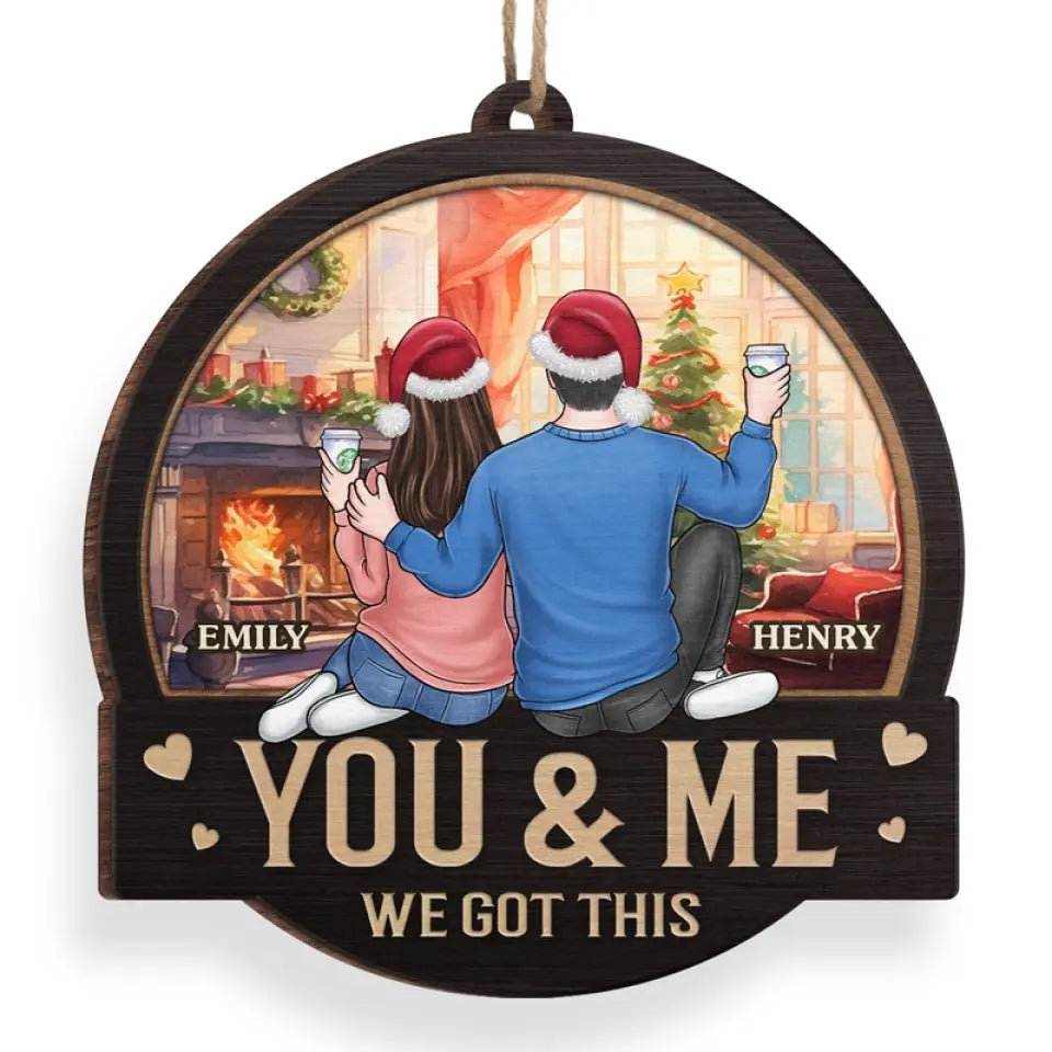 Ornements qui racontent votre histoire, décorations uniques qui ravissent - Ornement personnalisé pour couple - Bois en forme personnalisée - Cadeau de Noël pour mari et femme, anniversaire