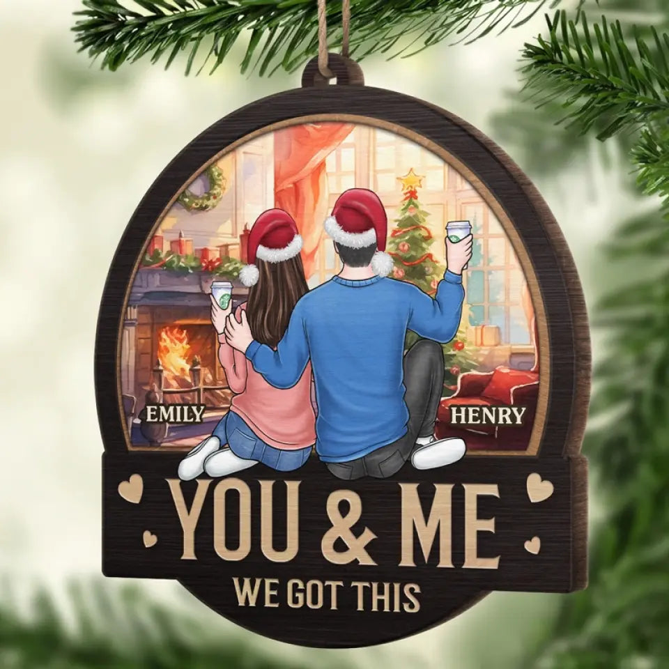 Ornements qui racontent votre histoire, décorations uniques qui ravissent - Ornement personnalisé pour couple - Bois en forme personnalisée - Cadeau de Noël pour mari et femme, anniversaire