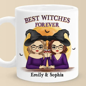 Meilleures sorcières pour toujours - Mug personnalisé pour meilleure amie - Cadeau d'Halloween pour meilleures amies, meilleures amies, sœurs