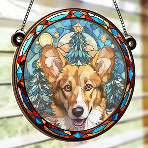 Photo personnalisée « À nos côtés pour toujours » – Attrape-soleil commémoratif personnalisé à suspendre à une fenêtre – Cadeau de Noël, cadeau de condoléances pour les propriétaires d'animaux et les amoureux des animaux
