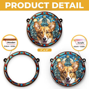 Photo personnalisée « À nos côtés pour toujours » – Attrape-soleil commémoratif personnalisé à suspendre à une fenêtre – Cadeau de Noël, cadeau de condoléances pour les propriétaires d'animaux et les amoureux des animaux