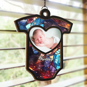 Photo personnalisée : éternellement reconnaissant pour ce petit miracle ! Attrape-soleil personnalisé à suspendre à la fenêtre ! Cadeau de Noël pour bébé, enfant et nouveau-né.