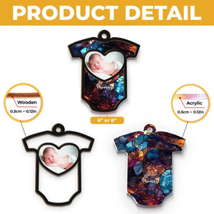 Photo personnalisée : éternellement reconnaissant pour ce petit miracle ! Attrape-soleil personnalisé à suspendre à la fenêtre ! Cadeau de Noël pour bébé, enfant et nouveau-né.