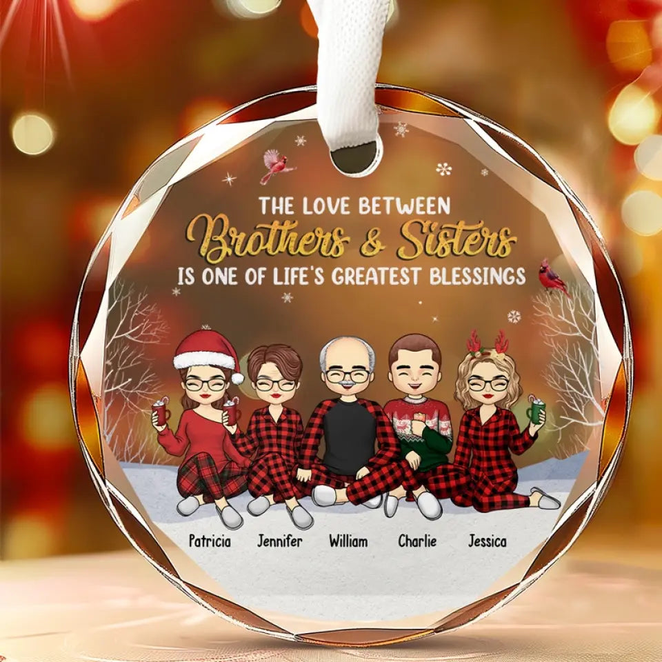 Le plus beau cadeau que nos parents nous ont offert, c'était l'un à l'autre - Décoration de Noël personnalisée en verre avec cercle - Cadeau pour les membres de la famille