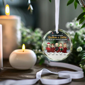 Le plus beau cadeau que nos parents nous ont offert, c'était l'un à l'autre - Décoration de Noël personnalisée en verre avec cercle - Cadeau pour les membres de la famille