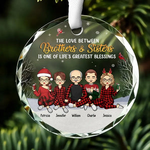 Le plus beau cadeau que nos parents nous ont offert, c'était l'un à l'autre - Décoration de Noël personnalisée en verre avec cercle - Cadeau pour les membres de la famille