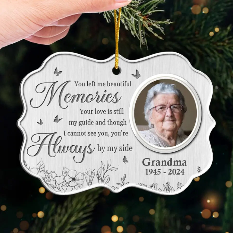 Photo personnalisée « Une belle âme dont on se souvient » - Ornement commémoratif personnalisé - Forme Benelux en métal - Cadeau de condoléances, cadeau de Noël pour les membres de la famille