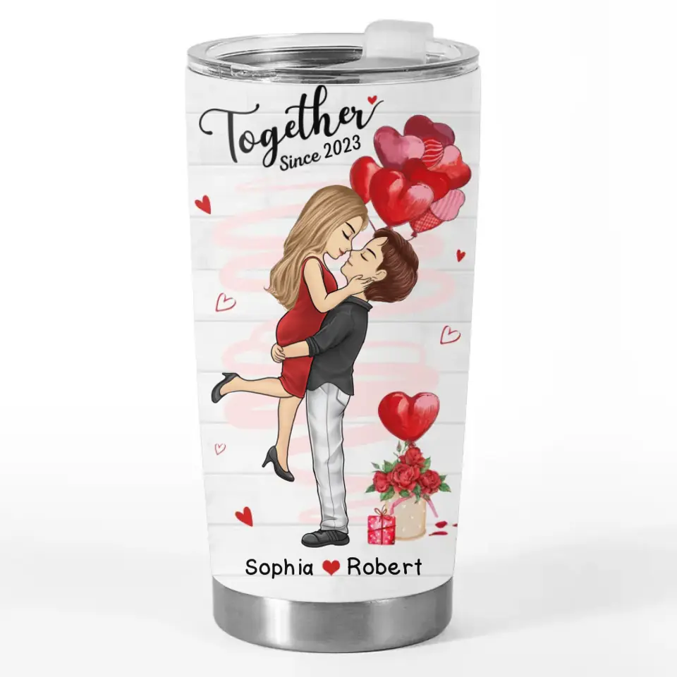 Mon conte de fées préféré est notre histoire d'amour - Verre personnalisé pour couple - Cadeau pour mari et femme, anniversaire