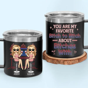 La véritable amitié est une perle rare - Gobelet personnalisé en acier inoxydable de 14 oz avec poignée - Cadeau pour meilleures amies, meilleures amies et sœurs