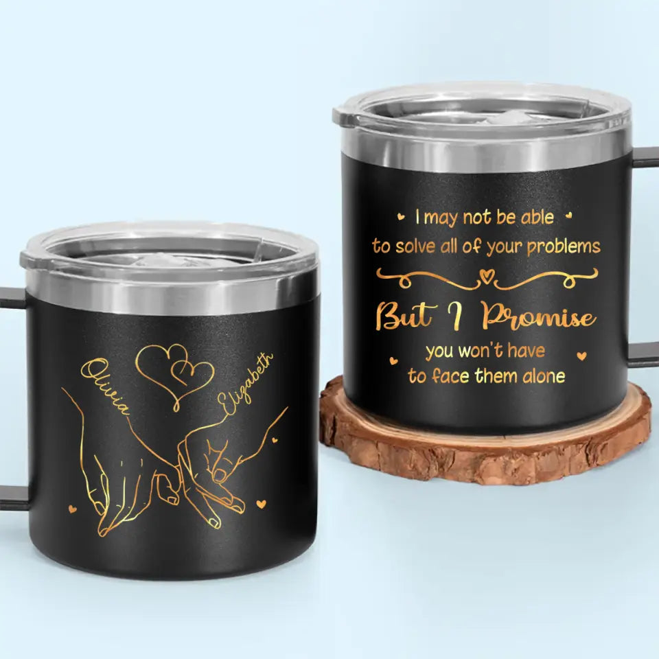 La véritable amitié est le plus beau cadeau de tous - Gobelet personnalisé en acier inoxydable de 14 oz avec poignée - Cadeau pour meilleures amies, meilleures amies, sœurs