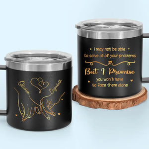 La véritable amitié est le plus beau cadeau de tous - Gobelet personnalisé en acier inoxydable de 14 oz avec poignée - Cadeau pour meilleures amies, meilleures amies, sœurs