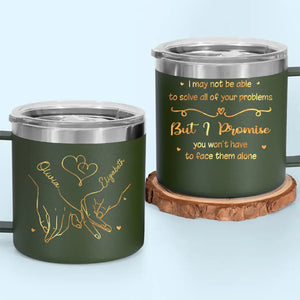 La véritable amitié est le plus beau cadeau de tous - Gobelet personnalisé en acier inoxydable de 14 oz avec poignée - Cadeau pour meilleures amies, meilleures amies, sœurs