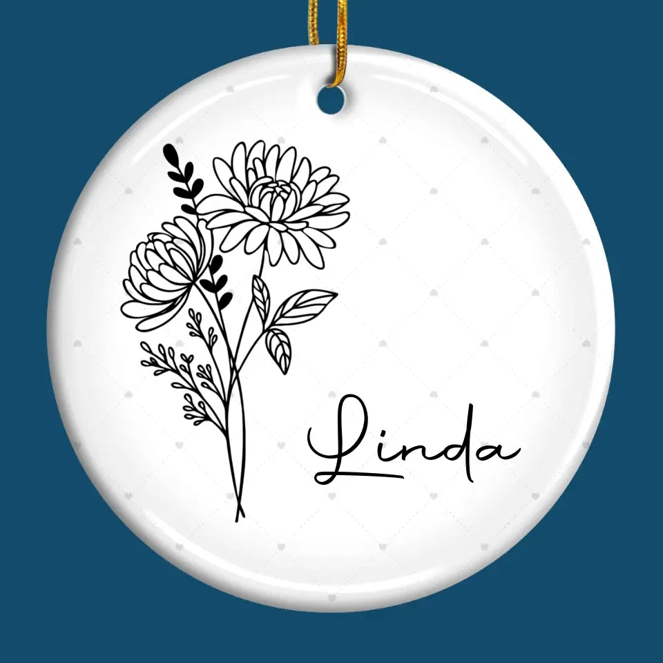 Les amis sont comme des fleurs qui fleurissent dans le jardin de la vie - Ornement personnalisé Bestie personnalisé - Forme ronde en céramique - Cadeau de Noël pour meilleures amies, BFF, sœurs