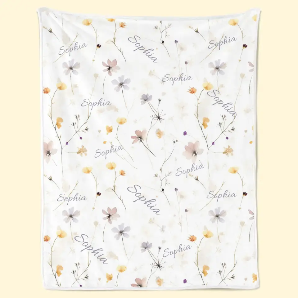 Le sourire d'un bébé est la fleur la plus douce de toutes - Couverture personnalisée pour bébé - Cadeau pour bébé, enfant et nouveau-né