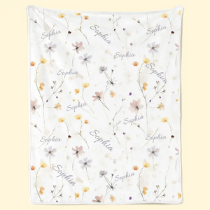 Le sourire d'un bébé est la fleur la plus douce de toutes - Couverture personnalisée pour bébé - Cadeau pour bébé, enfant et nouveau-né