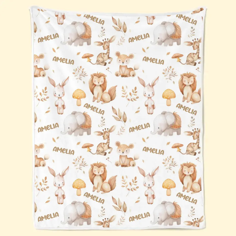 Petit mais puissant, comme un bébé éléphant - Couverture personnalisée pour bébé - Cadeau pour bébé, enfant, nouveau-né