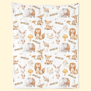 Petit mais puissant, comme un bébé éléphant - Couverture personnalisée pour bébé - Cadeau pour bébé, enfant, nouveau-né