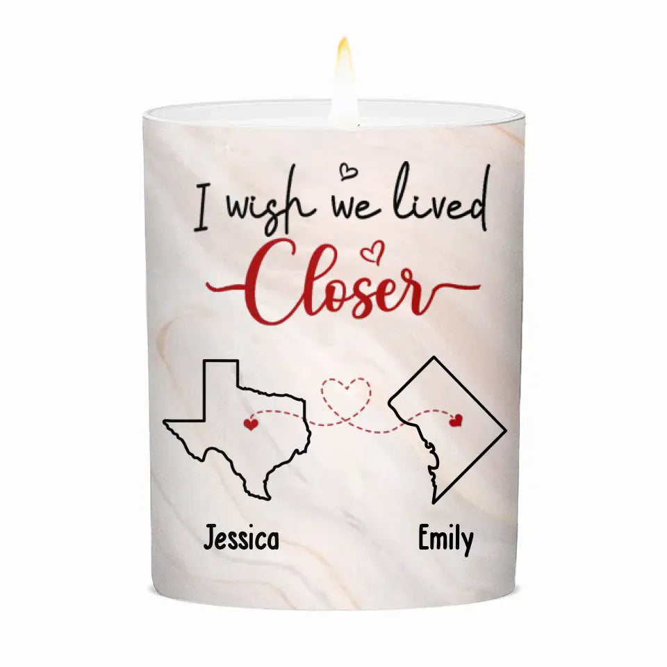 La distance signifie si peu quand quelqu'un signifie tant - Bougie parfumée sans fumée personnalisée Bestie - Cadeau pour meilleures amies, meilleures amies, sœurs