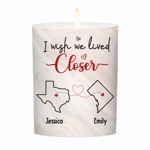 La distance signifie si peu quand quelqu'un signifie tant - Bougie parfumée sans fumée personnalisée Bestie - Cadeau pour meilleures amies, meilleures amies, sœurs