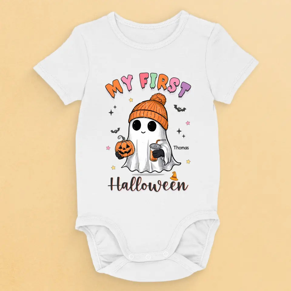 Mon premier Halloween - Body bébé personnalisé en famille - Cadeau d'Halloween pour bébé, enfant et nouveau-né