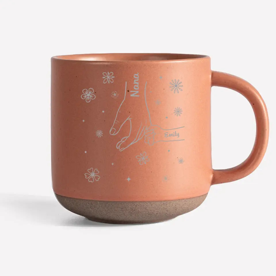 Le trésor d'une mère est sa fille - Tasse en poterie personnalisée pour la famille - Cadeau pour maman et fille