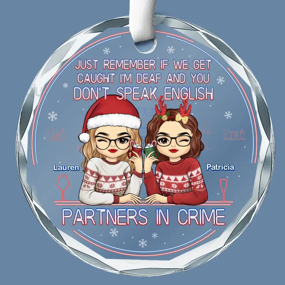 Félicitations pour être ma meilleure amie ! Décoration de Noël personnalisée en forme de cercle en verre. Cadeau idéal pour les meilleures amies, les meilleures amies et les sœurs.