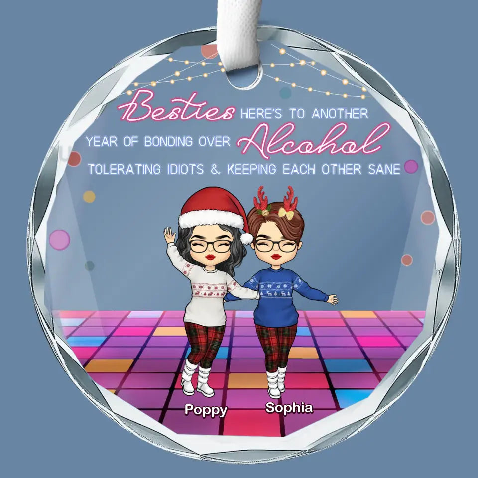 L'amitié est un million de petites choses - Décoration en verre personnalisée pour meilleure amie - Cadeau de Noël pour meilleures amies, meilleures amies, sœurs