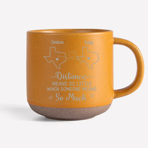 La véritable amitié ne connaît pas de distance - Mug en céramique personnalisé Bestie - Cadeau pour meilleures amies, meilleures amies, sœurs