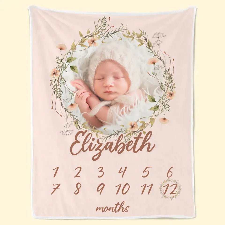 Couverture personnalisée pour bébé avec photo « Votre sourire suffit à remplir ma journée de bonheur » - Cadeau pour bébé, enfant et nouveau-né