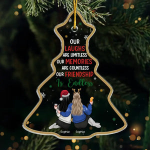 Nos souvenirs sont innombrables - Ornement personnalisé Bestie - Forme personnalisée en acrylique - Cadeau de Noël pour meilleures amies, meilleures amies, sœurs