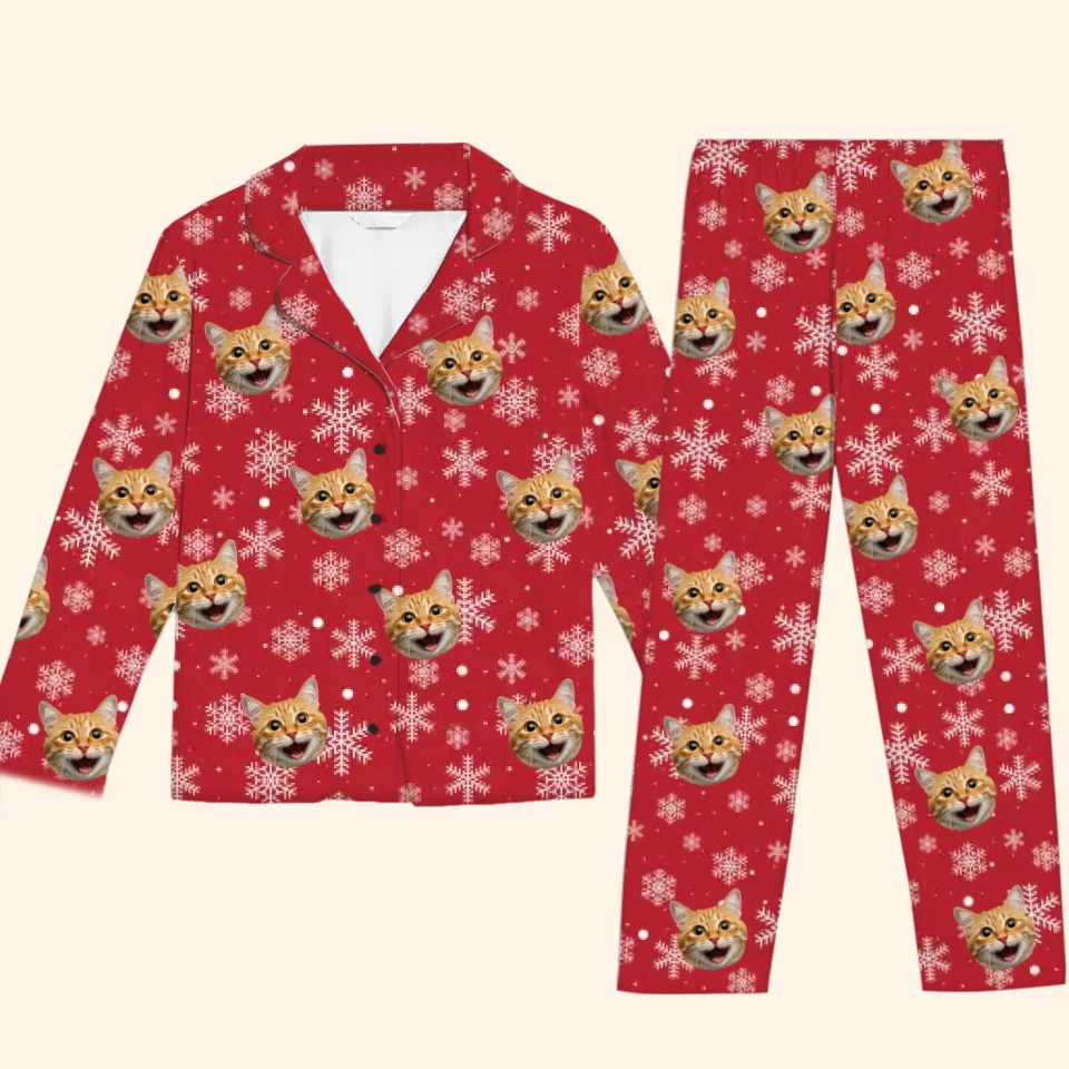 Pyjama personnalisé avec photo « Amour inconditionnel » dans un emballage douillet - Pyjama personnalisé pour chien et chat - Cadeau de Noël pour propriétaires et amoureux des animaux