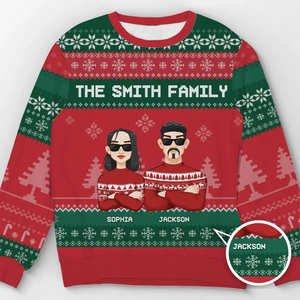 C'est la plus belle période de l'année - Sweat-shirt personnalisé pour la famille - Pull en laine unisexe - Cadeau de Noël pour les membres de la famille