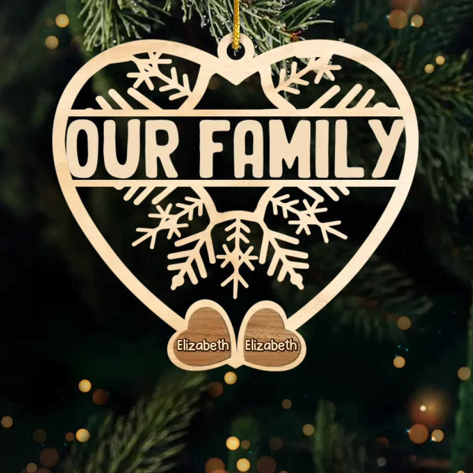 Les fêtes de fin d'année sont un moment privilégié pour la famille - Décoration personnalisée pour la famille - Acrylique en forme personnalisée - Cadeau de Noël pour les membres de la famille