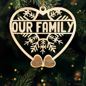 Les fêtes de fin d'année sont un moment privilégié pour la famille - Décoration personnalisée pour la famille - Acrylique en forme personnalisée - Cadeau de Noël pour les membres de la famille