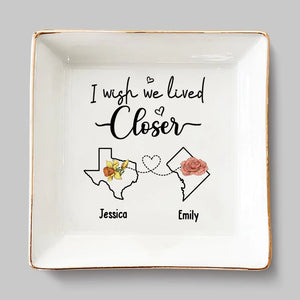 Parfois, être avec votre meilleur ami est la seule thérapie dont vous avez besoin - Plat à bijoux personnalisé Bestie - Cadeau pour les meilleures amies, BFF, sœurs