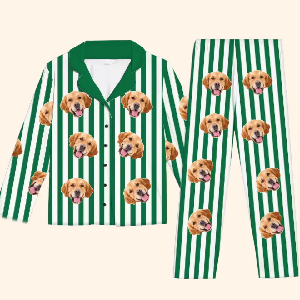 Pyjama personnalisé avec photo « Tu es mon miracle de Noël à quatre pattes » - Pyjama personnalisé pour chien et chat - Cadeau de Noël pour propriétaires et amoureux des animaux